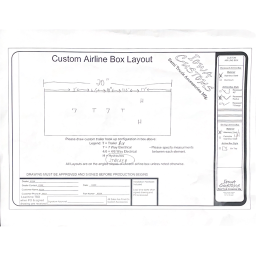 IC-SIALB-NHANSEN Stainless custom air line box for Merritt deck plate systems (2 electrical, 2 air, 2 hydro holes) airline Light Gray
