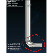 DP-14ZKWX-R47646050CP 6'' REDUCED TO 5'' OVER FRAME ELBOW; RIGHT SIDE exhaust Black