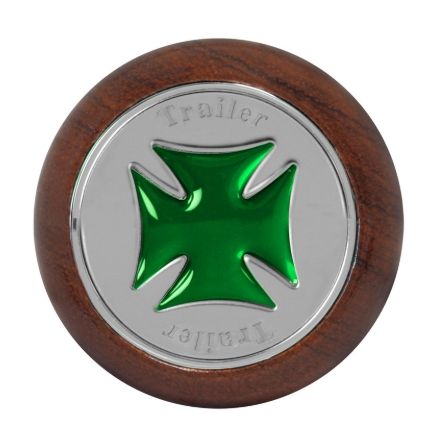 95533 Trailer Iron Cross Wood Air Valve Knob (green)