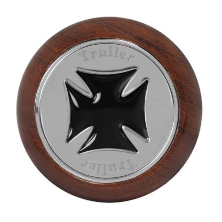 95530 Trailer Iron Cross Wood Air Valve Knob (Black)