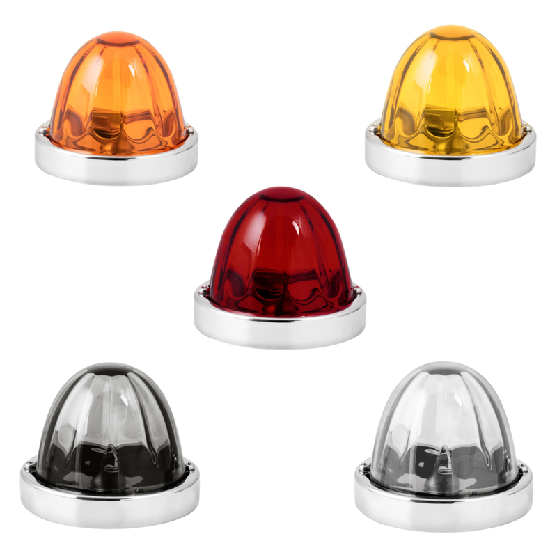 3.5" Classic Watermelon Glass Lens & Stainless Steel Customizable Kit (CHOOSE COLOR AND BULB STYLE) Watermelon Light 1156 BULB BASE (DARK AMBER),1157 BULB BASE (DARK AMBER),1156 BULB BASE (LIGHT AMBER),1157 BULB BASE (LIGHT AMBER),1156 BULB BASE (RED),1157 BULB BASE (RED),1156 BULB BASE (CLEAR),1157 BULB BASE (CLEAR),1156 BULB BASE (SMOKE),1157 BULB BASE (SMOKE) Light Gray