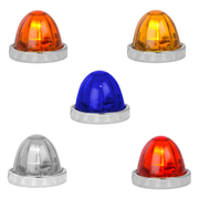 Grand General Flush Mount 3.5" Glass Watermelon Light Kits (1 wire 1156) (choose color) WATERMELON 1156 dark amber,light amber,blue,clear,red,green,purple Gray