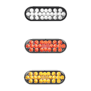 Smoked 6" Oval Pearl LED Light Smoke Lens (choose color) 6" OVAL amber,red,white Rosy Brown