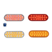 Coral Oval Pearl LED Light 6" OVAL amber/clear (light only),amber/amber (light only),red/red (light only),red/clear (light only)