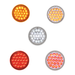 Chocolate 4″ Pearl LED Light (choose color) amber/amber (light only),amber/clear (light only),red/red (light only),red/clear,white/clear (light only)