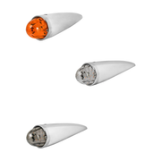 Classic Watermelon LED Cab Light with Chrome Plastic Housing sealed led (Choose Color) LED Cab Light amber/amber,amber/clear,amber/smoke Light Gray