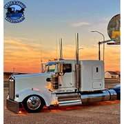 #KWFG-OE-20-5 Flat glass Kenworth visor (old school) 5" drop (Colorado style) Kenworth visor Dark Gray