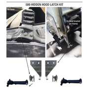 PFT-589-HHL Peterbilt 589 hidden hood latch kits (Sold in pairs) hood Dark Slate Gray