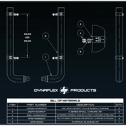 #KRP-705052CP Dynaflex 7'' REDUCED TO 5'' EXHAUST KIT W/52'' SPOOL; PETE  PICKETT ELBOW & CLAMPS EXHAUST with bunk,day cab Black