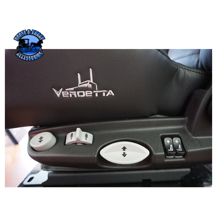 AF-21103lE14 (Graymag Vendetta) Premium Black Leather Mid Back Air Seat W/Standard Base, Heating Vent, Dual Arm Rest, Reclining Back seat Dark Slate Gray