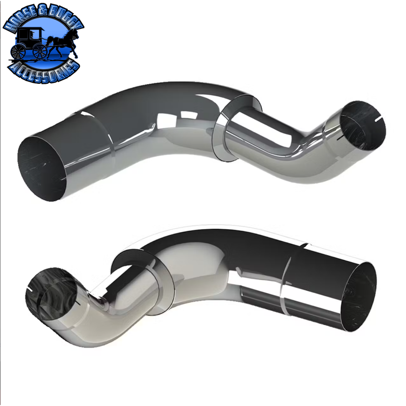 #Kenworth W900 Lincoln Chrome Exhaust Elbows (OEM# K180-14764CP) (Choose Size & Side)