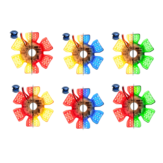 Ultra Thin Hex Air Cleaner Dual Color LED Light