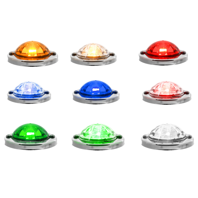 Mini Super Star Watermelon LED Sealed Light with Stainless Steel Bezel (Choose Color)