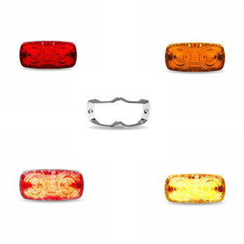 Clearance Marker “Star-burst” Double Bullseye LED Light – 18 Diodes