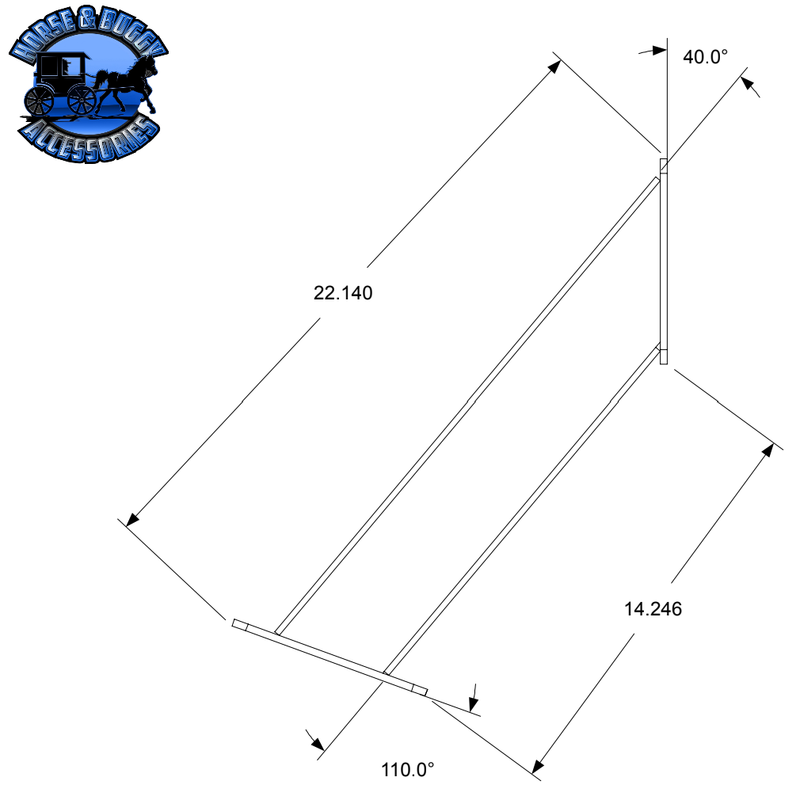 SZ-1-AERO  Kenworth W900L AERO EXHAUST FRAME BRACKET; 1/4'' SS TUBING WITH 1/4'' SS PLATE ENDS (EACH)