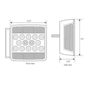 76941 Fleet Series Universal Stud-Mount Under 80" Trailer LED Light, Red Light Gray