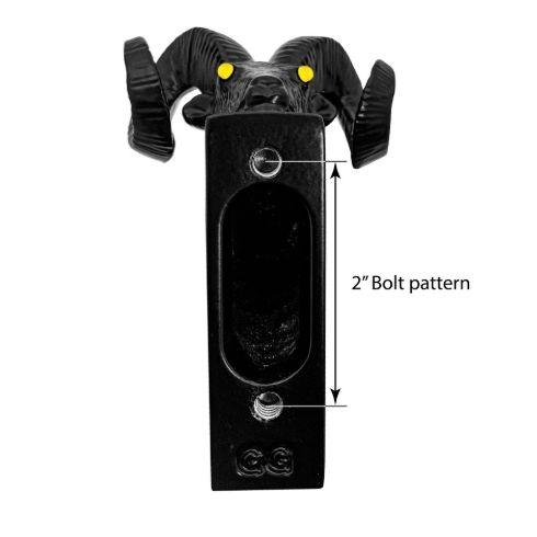 48047 Ram's Head w/Amber LED Eyes (Matte Black)