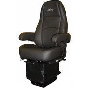 Sears Atlas II DLX Seat Highback Black Leather With Arm Rests seat Dark Slate Gray