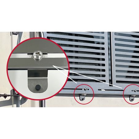 #RW115WG-KP Peterbilt / Kenworth Rear Window Guard Stainless (37” x 20 ¼”)
