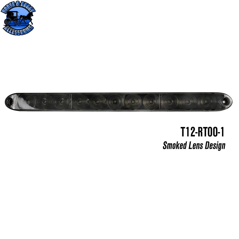 TN-T12-RT00-1 RED LOW PROFILE ID BAR TINTED LENS
