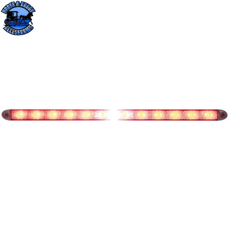 TN-T16-RCW0-1 20" STOP/TURN/TAIL/REVERSE RED TO WHITE LIGHT BAR CLEAR LENS