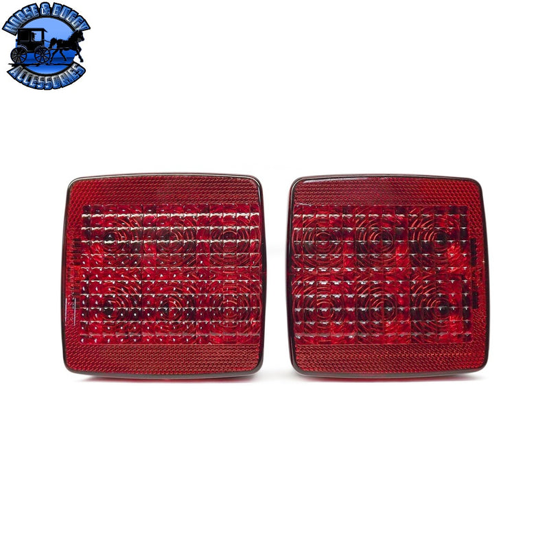 TN-T85-RRRP-1 4'' RED SQUARE TRAILER LED LIGHT; RIGHT SIDE