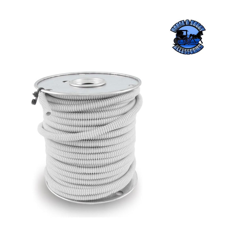 100 ft. Spool Split Loom Wire Covering , Protector– (CHOOSE COLOR AND SIZE) Wire Harness 3/8" / White,1/2" / White Light Gray