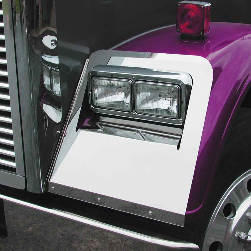TF-1203 Freightliner - Classic - Short Hood Headlight Fender Guard Dark Slate Gray