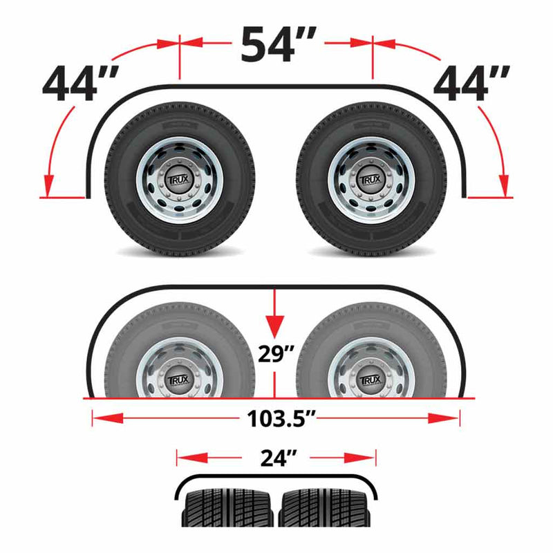 TFEN-F10 142″ ‘The Boss’ Smooth Straight Drop full Fenders – 14 Gauge | Mirror Shine Stainless Steel FULL FENDERS Dark Slate Gray