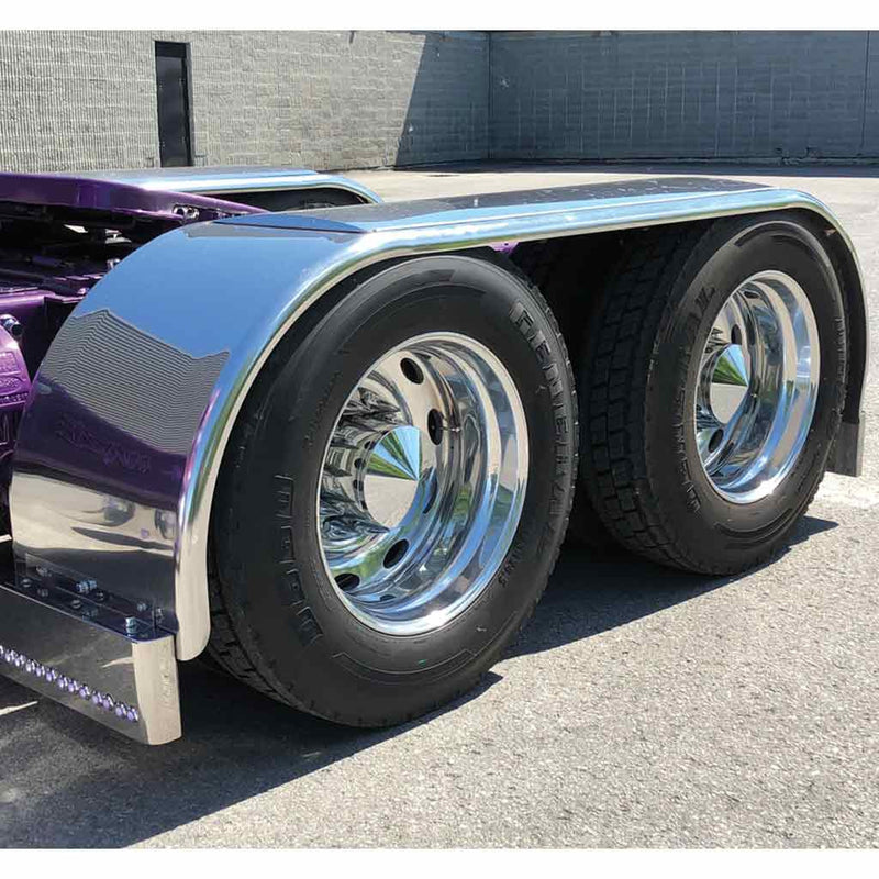TFEN-F10 142″ ‘The Boss’ Smooth Straight Drop full Fenders – 14 Gauge | Mirror Shine Stainless Steel FULL FENDERS Dark Slate Gray