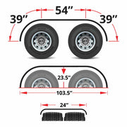 TFEN-F11 132″ Smooth Full Fenders – 14 Gauge | Mirror Shine Stainless Steel FULL FENDERS Dark Slate Gray