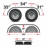 TFEN-F13 120″ Smooth Full Fenders – 16 Gauge | Mirror Shine Stainless Steel FULL FENDERS Dark Slate Gray