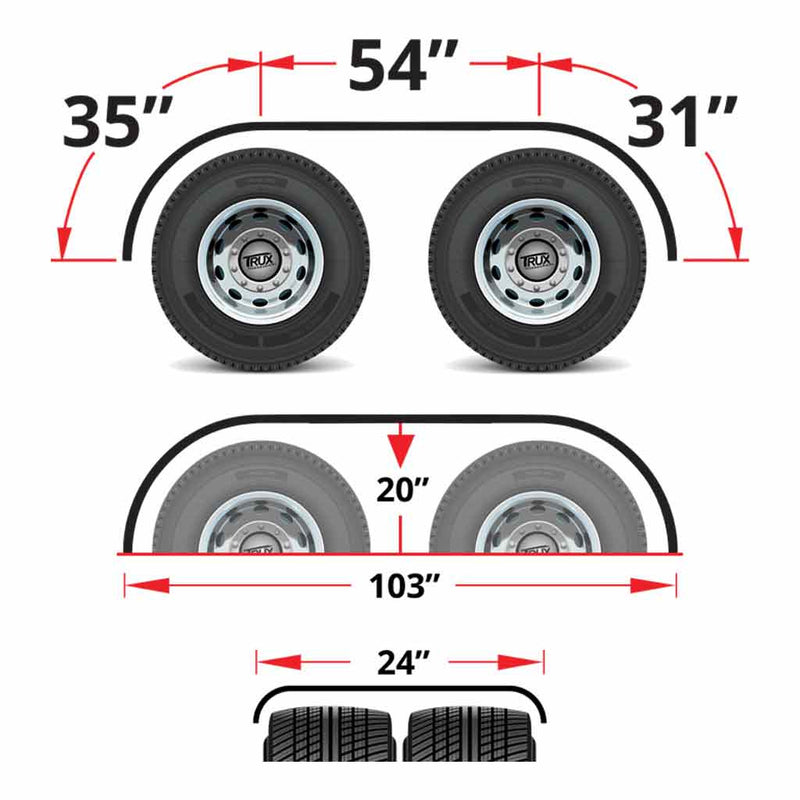 TFEN-F13 120″ Smooth Full Fenders – 16 Gauge | Mirror Shine Stainless Steel FULL FENDERS Dark Slate Gray