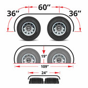 TFEN-F14 132″ Smooth 60″ Axle Spread Full Fenders – 14 Gauge FULL FENDERS Dark Slate Gray