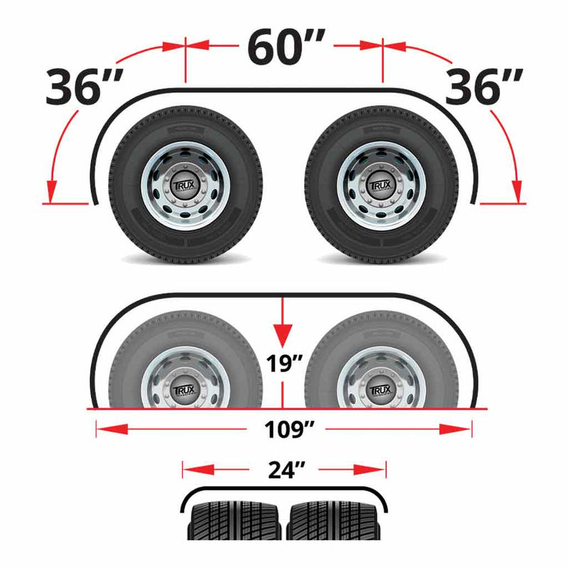 TFEN-F14 132″ Smooth 60″ Axle Spread Full Fenders – 14 Gauge FULL FENDERS Dark Slate Gray