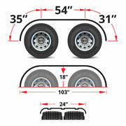 TFEN-F17 120″ 3 Ribbed Full Fenders – 16 Gauge | Mirror Shine Stainless Steel FULL FENDERS Dark Slate Gray