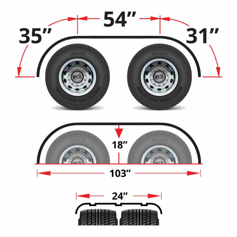 TFEN-F17 120″ 3 Ribbed Full Fenders – 16 Gauge | Mirror Shine Stainless Steel FULL FENDERS Dark Slate Gray