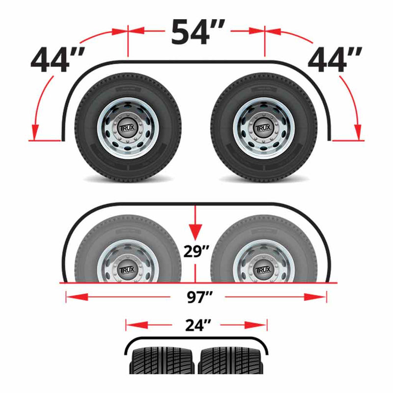 TFEN-F33 142″ ‘The Boss’ Smooth Straight Drop full Fenders – 14 Gauge | Mirror Shine Stainless Steel FULL FENDERS Dark Slate Gray