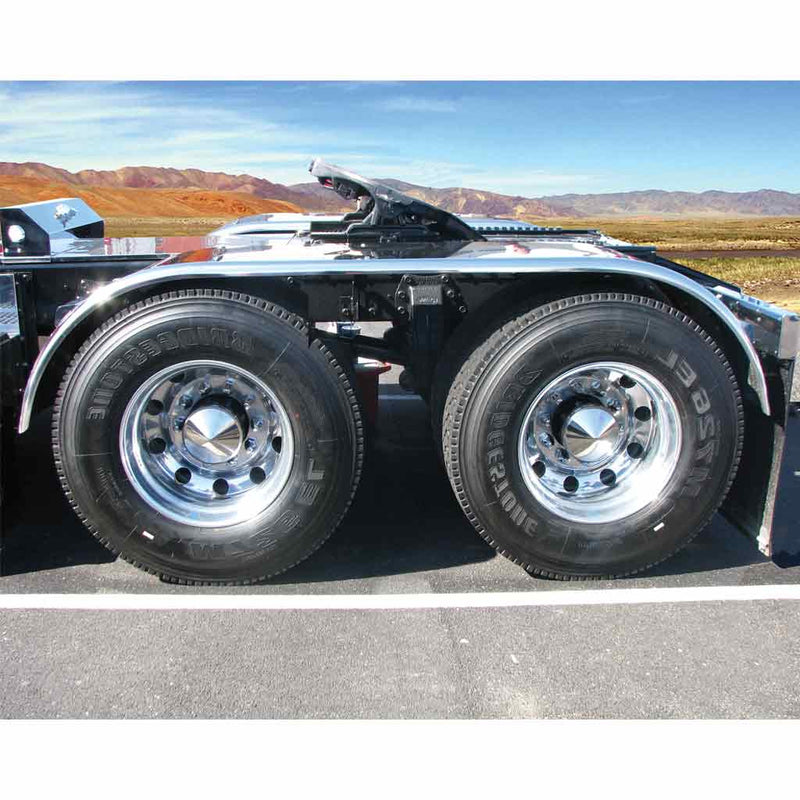 TFEN-F34 132″ Smooth Low Profile Full Fenders – 14 Gauge | Mirror Shine Stainless Steel FULL FENDERS Gray