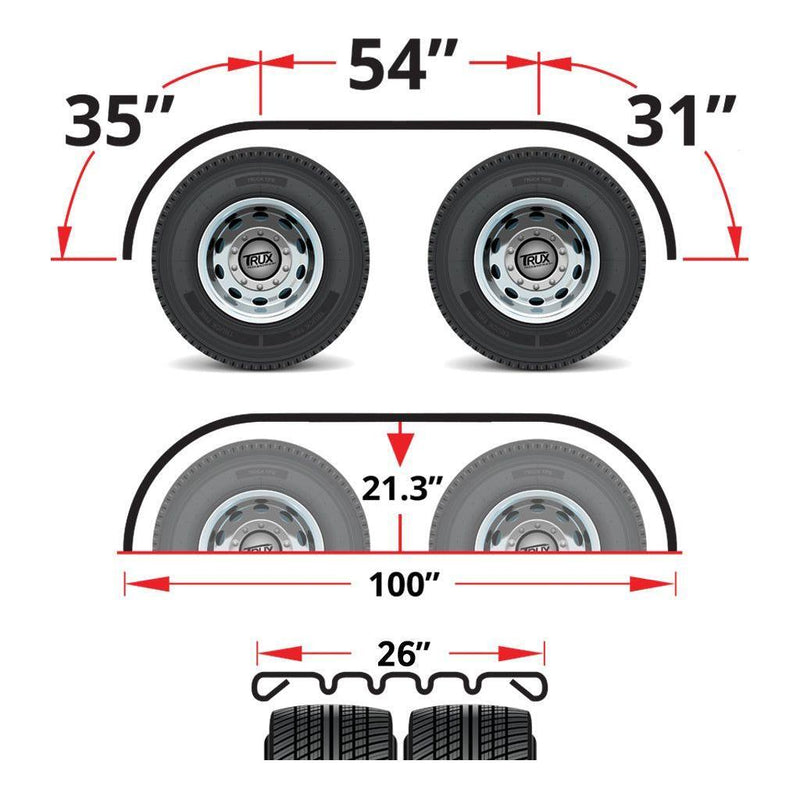 TFEN-F36 120″ 4 Ribbed Full Fenders – 16 Gauge | Mirror Shine Stainless Steel FULL FENDERS Dark Slate Gray