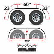 TFEN-F37 116″ 4 Ribbed Full Fenders – 16 Gauge | Mirror Shine Stainless Steel FULL FENDERS Dark Slate Gray