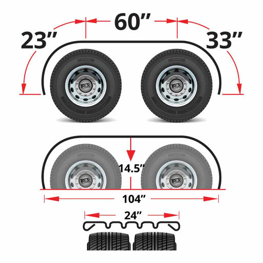 Dark Slate Gray TFEN-F37 116″ 4 Ribbed Full Fenders – 16 Gauge | Mirror Shine Stainless Steel FULL FENDERS