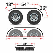 TFEN-F41 108″ Smooth Full Fenders – 16 Gauge | Mirror Shine Stainless Steel FULL FENDERS Dark Slate Gray