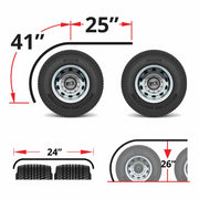 TFEN-H15 66″ Smooth Long Front Half Fenders – 16 Gauge | Mirror Shine Stainless Steel HALF FENDERS Dark Slate Gray