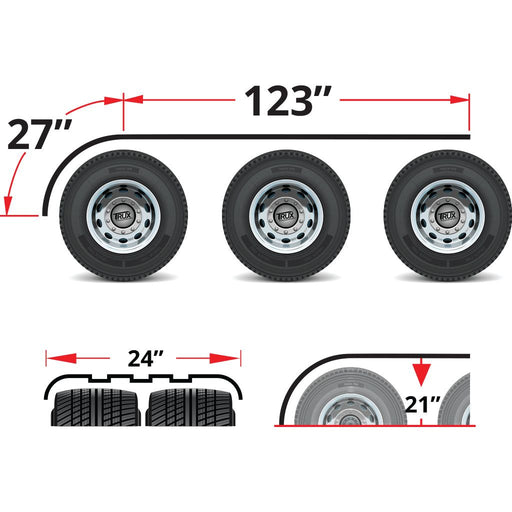 Dark Slate Gray TFEN-H26 150″ 3 Ribbed Half Fenders – 16 Gauge | Mirror Shine Stainless Steel HALF FENDERS