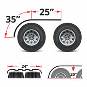 TFEN-H27 60″ 3 Ribbed Half Fenders – 16 Gauge | Mirror Shine Stainless Steel HALF FENDERS Dark Slate Gray