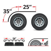 TFEN-H33 60″ 4 Ribbed Half Fenders – 16 Gauge | Galvanized Steel HALF FENDERS Dark Slate Gray