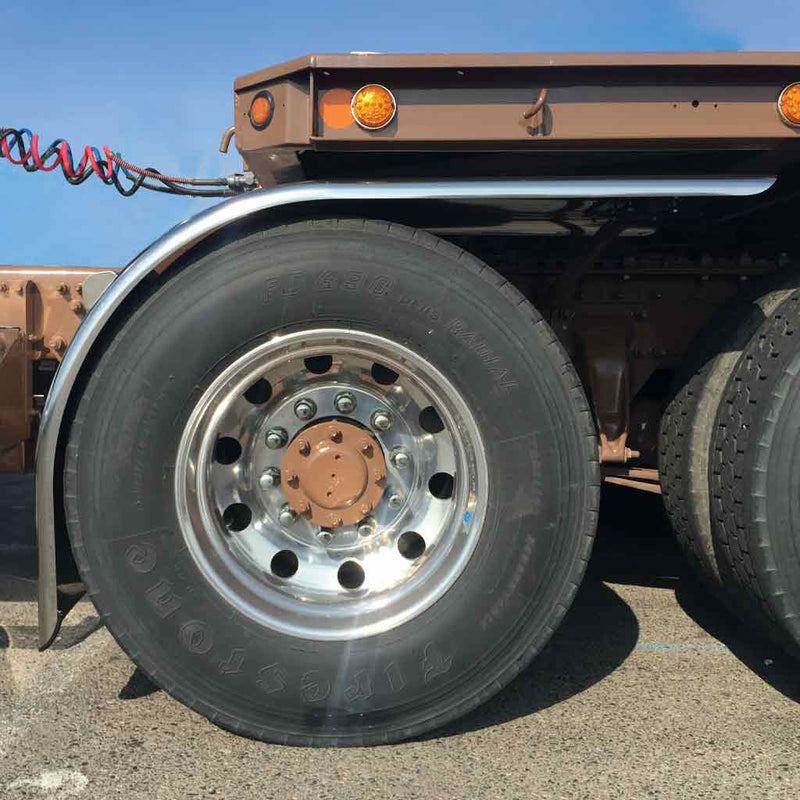 TFEN-H57 80″ Smooth Straight Drop Half Fenders – 14 Gauge | Mirror Shine Stainless Steel HALF FENDERS Dark Slate Gray