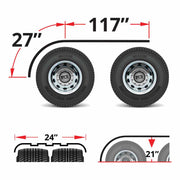 TFEN-H63 144″ 3 Ribbed Half Fenders – 16 Gauge | Mirror Shine Stainless Steel HALF FENDERS Dark Slate Gray