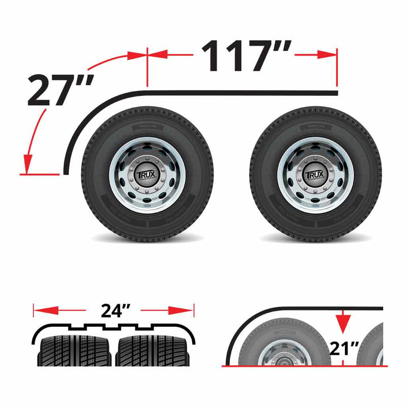 TFEN-H63 144″ 3 Ribbed Half Fenders – 16 Gauge | Mirror Shine Stainless Steel HALF FENDERS Dark Slate Gray